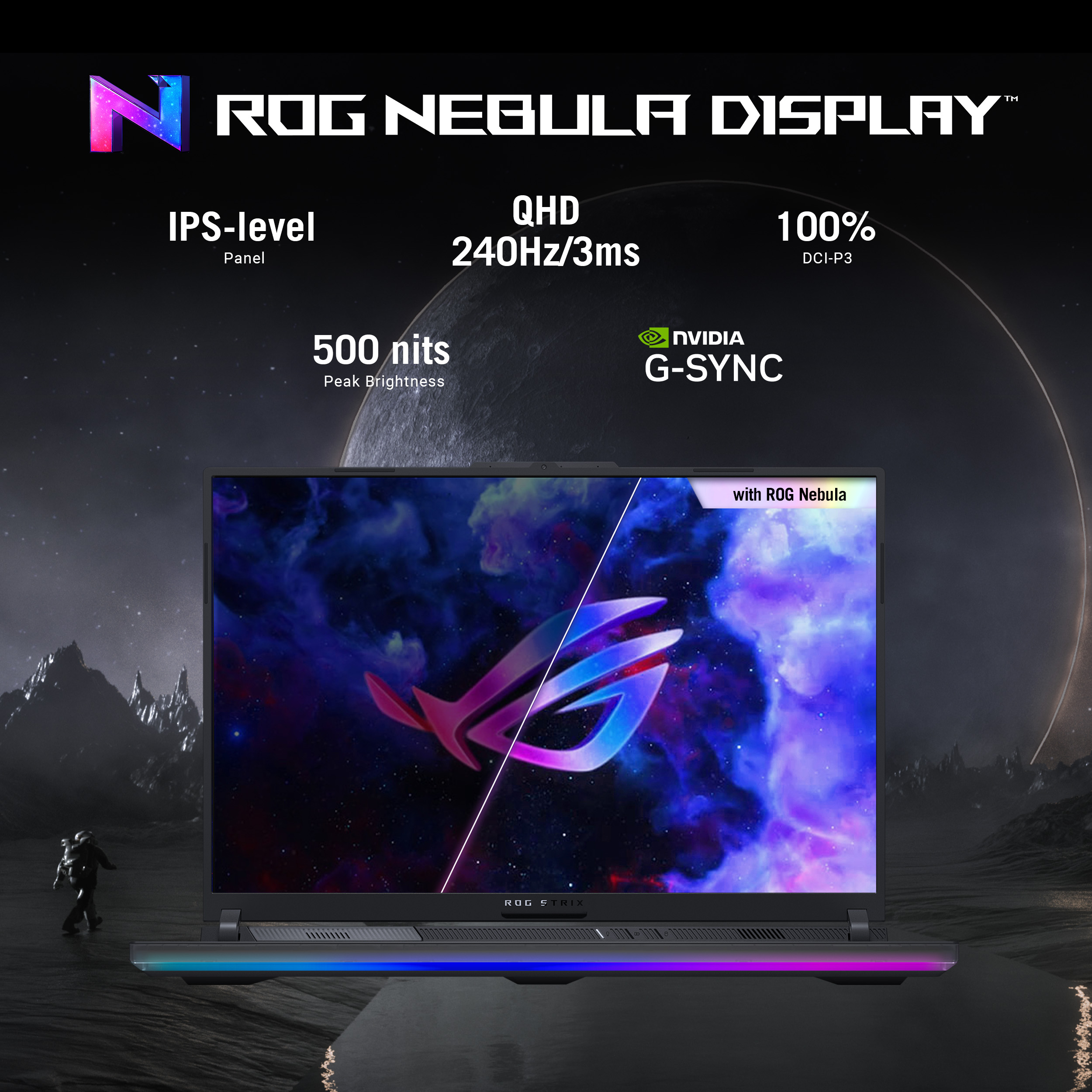 ASUS ROG STRIX SCAR 16 (G634JZ-XS96) 16 240Hz QHD+ WQXGA (100% DCI-P3)  Gaming Laptop w / GeForce RTX 4080 12GB GDDR6 (Core i9-13980HX & Windows 11  Pro)